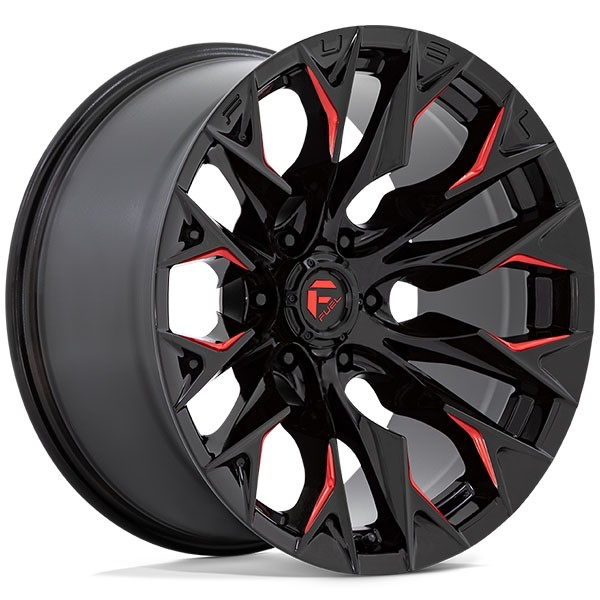 FUEL FLAME D823 GLOSS BLACK MILLED W/CANDY RED