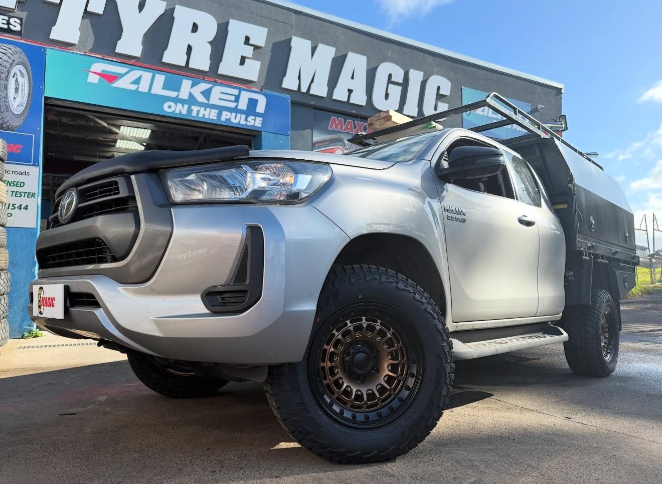 Toyota Hilux - Black Rhino Sahara Bronze - Falken Wildpeak